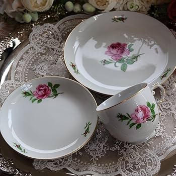 フュルステンベルク　未使用　ミルフルール　カップ＆ソーサー　ケーキ皿　２セット Amazon.co.jp: フュルステンベルグ グレッグミルフルール カップ